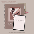 Complete IVF Support Bundle featuring IVF Navigator guide, IVF Planner, and Hormone Foundations fertility support guide, including three organized IVF resources in one bundle.