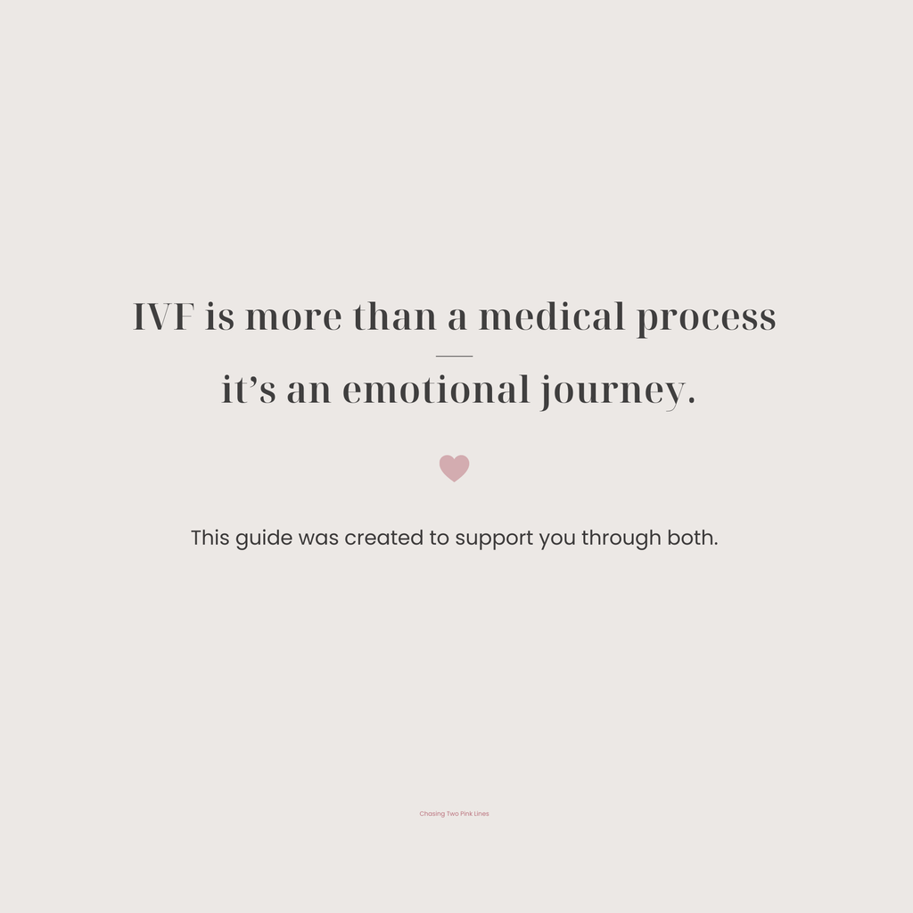 Inspirational quote from the IVF Navigator guide highlighting emotional support during the IVF journey.